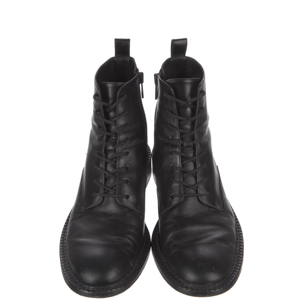 Vince leather ankle combat boots